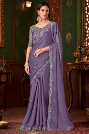 Grace Lavender Embellished Saree