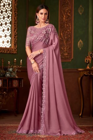 Graceful Pink Wedding Saree
