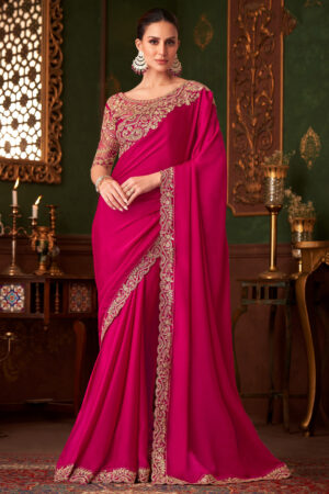 Shimmering Rani Traditions Wedding Function Saree