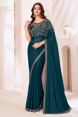 Mystic Chiffon Satin Fabric Fancy Saree